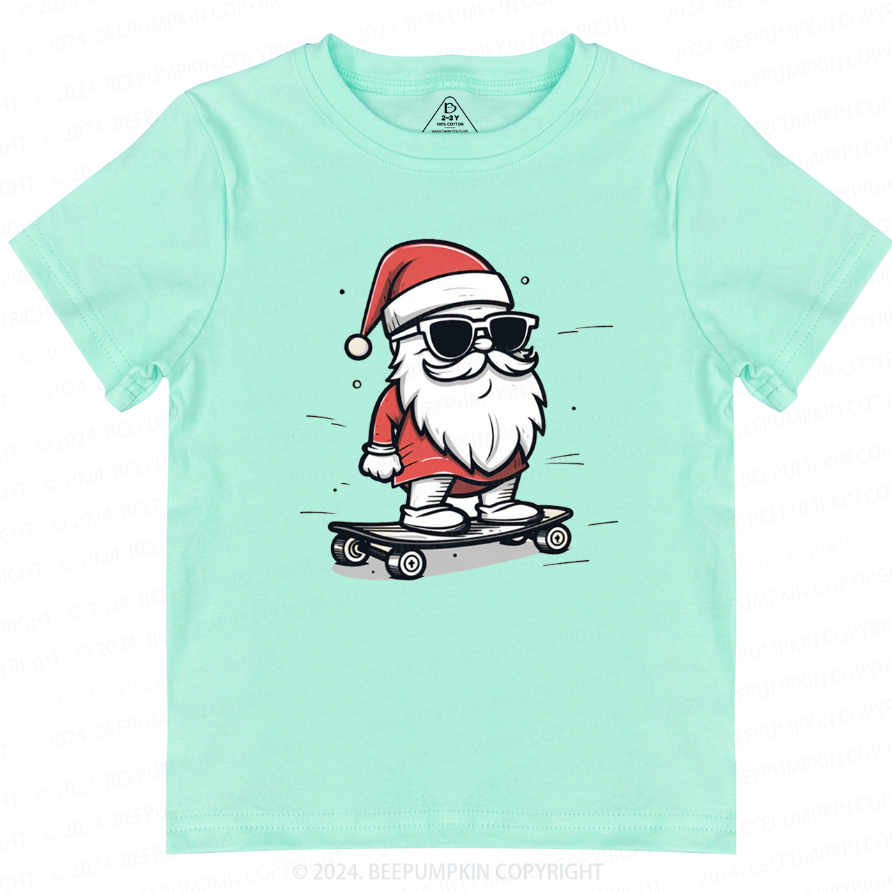 Santa Sunglasses Christmas Claus Toddler&Kids Tees 
