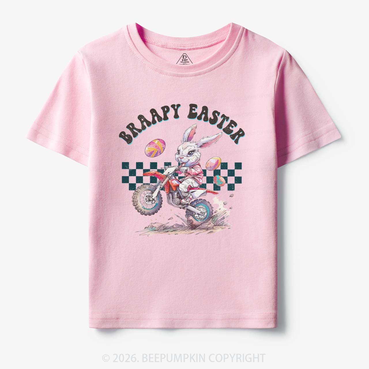 Braapy Easter Dirt Bike Toddler&Kid's Tees