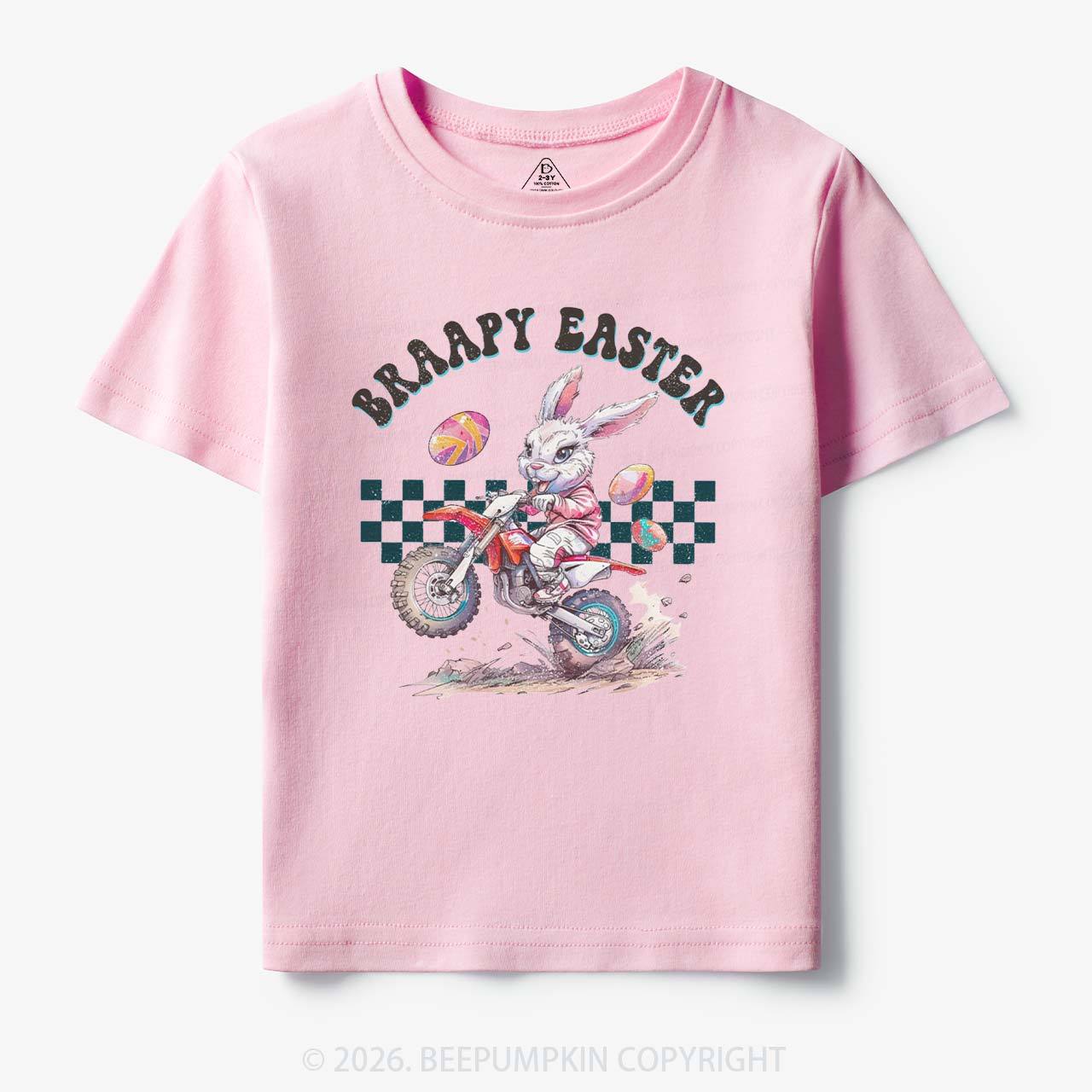 Braapy Easter Dirt Bike Toddler&Kid's Tees