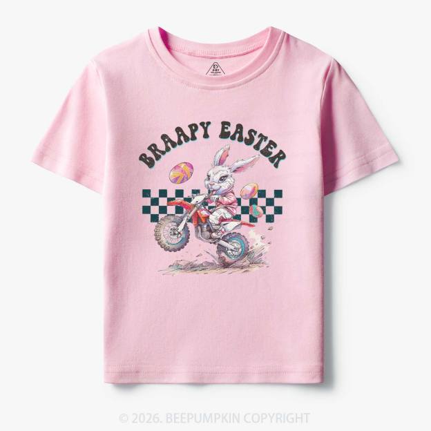 Braapy Easter Dirt Bike Toddler&Kid's Tees