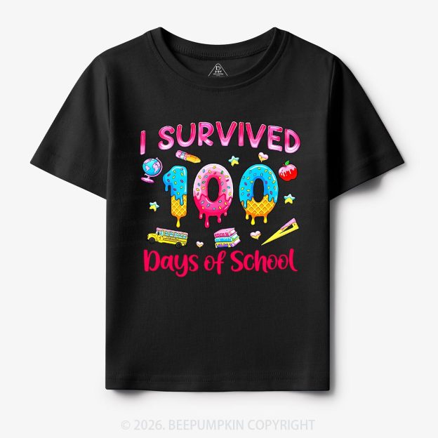 Sweet Survivor 100 Days Of School Toddler&Kid's Tees