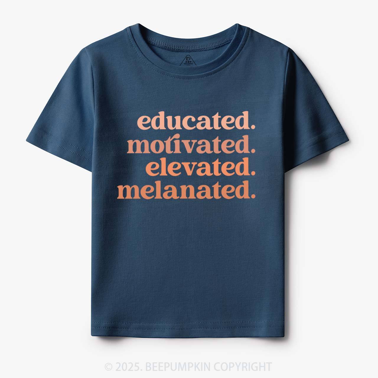 Educated Motivated Melanated Toddler&Kid's Tees Beepumpkin