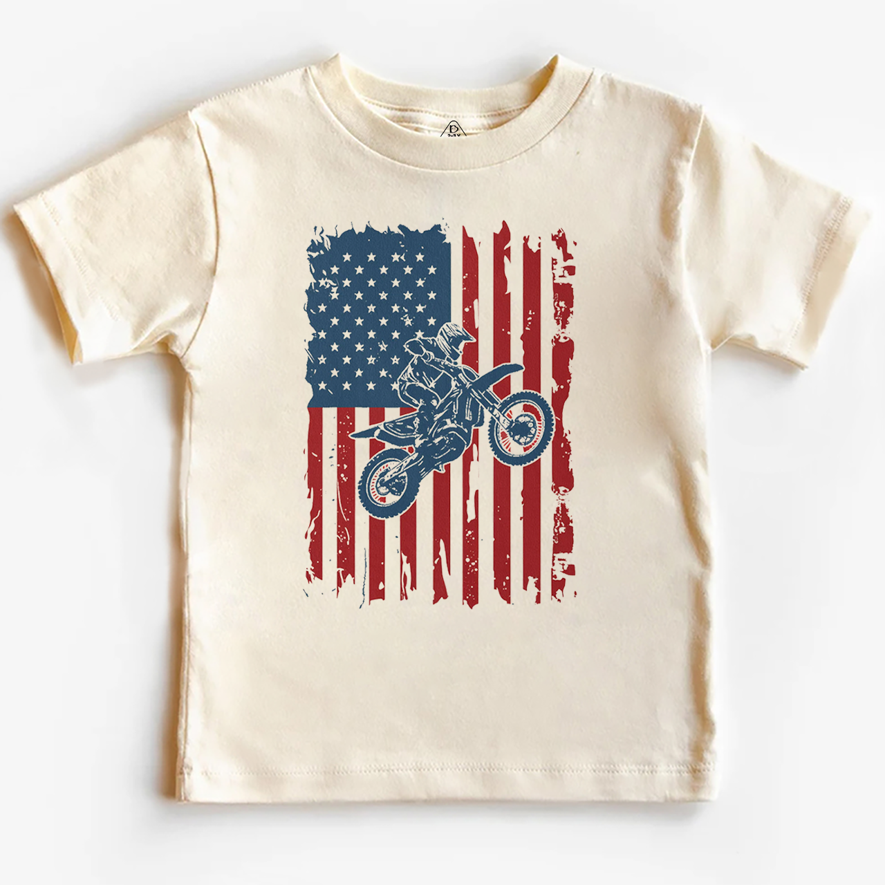 American Flag Dirt Bike Jump Toddler&Kid's Tees Beepumpkin 
