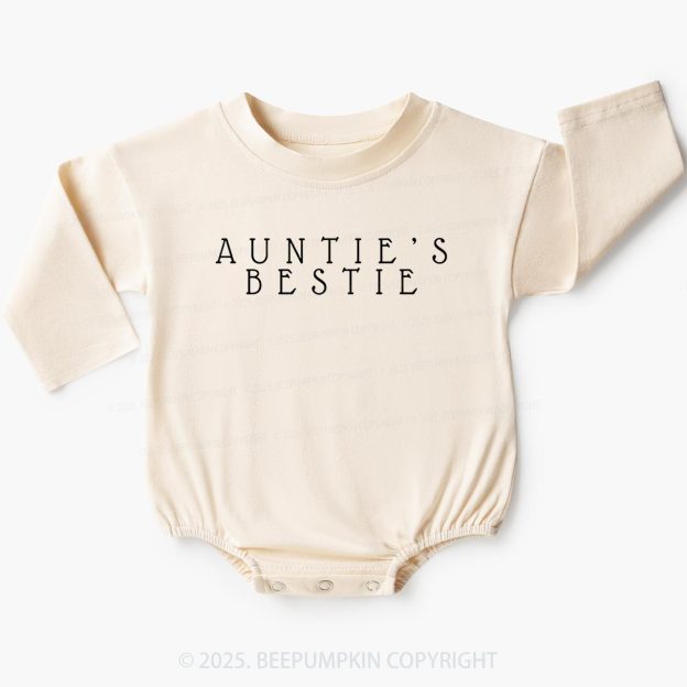 Auntie's Bestie Baby Bubble Romper Beepumpkin