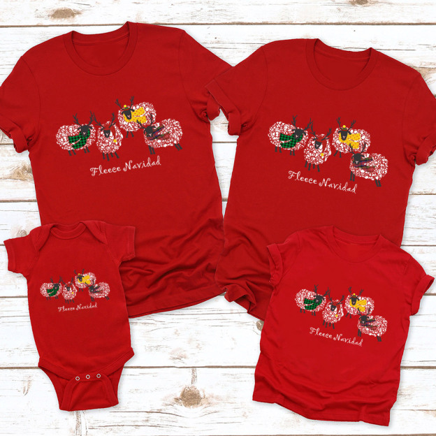 Fleece Navidad Christmas Family Matching Shirt