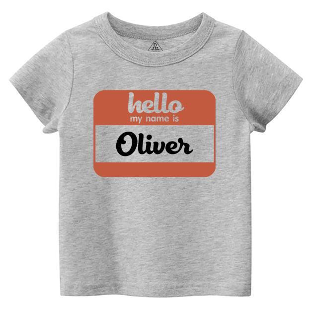 Hello My Name Is Personalized Toddler Shirts