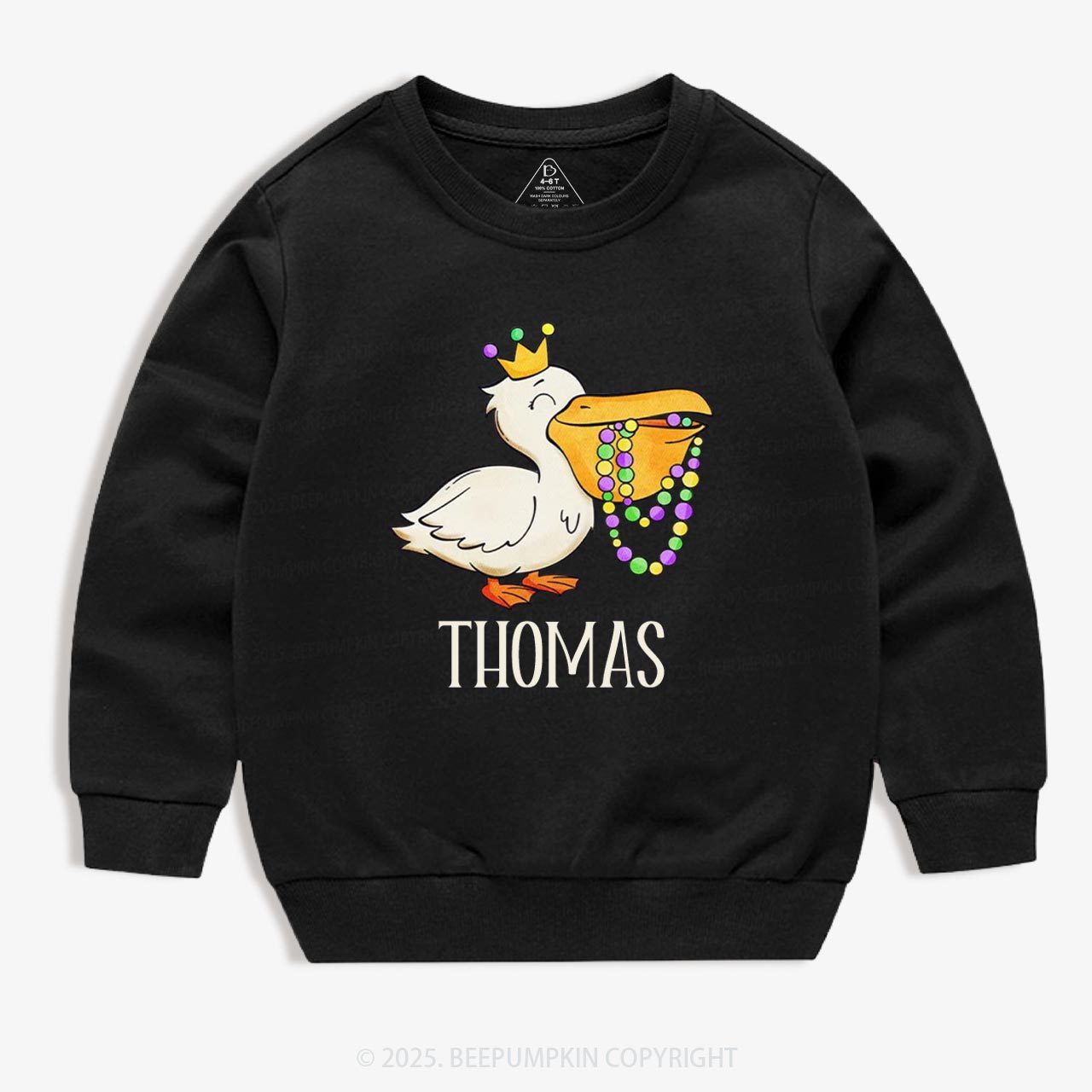 Personalized Louisiana Pelican Kid's Sweatshirt