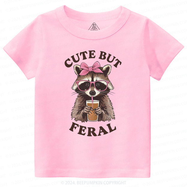 Cute But Feral Raccoon Toddler&Kids Tees Beepumpkin 7