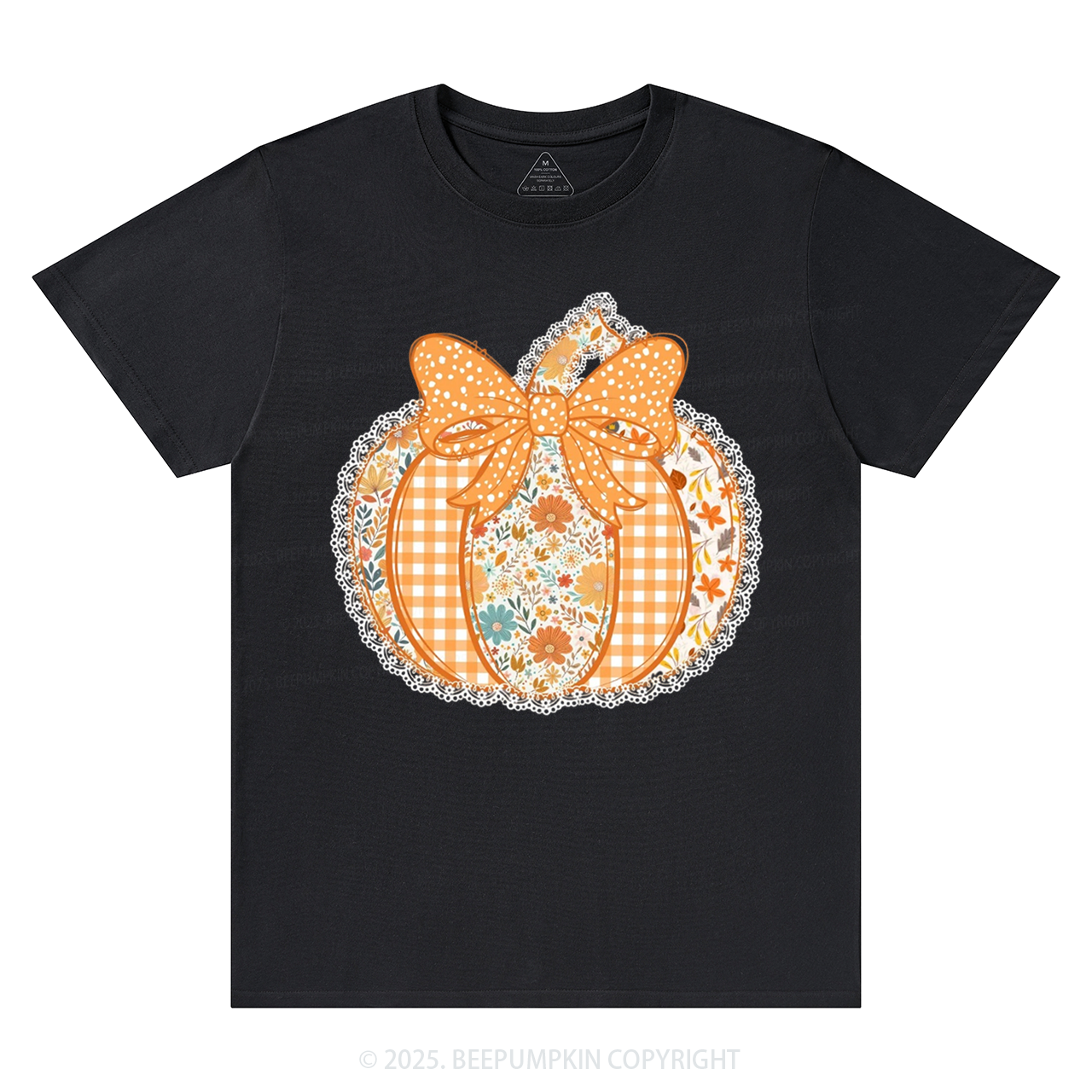 Preppy Floral Fall Pumpkin T-Shirts Beepumpkin
