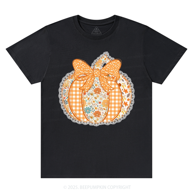 Preppy Floral Fall Pumpkin T-Shirts Beepumpkin