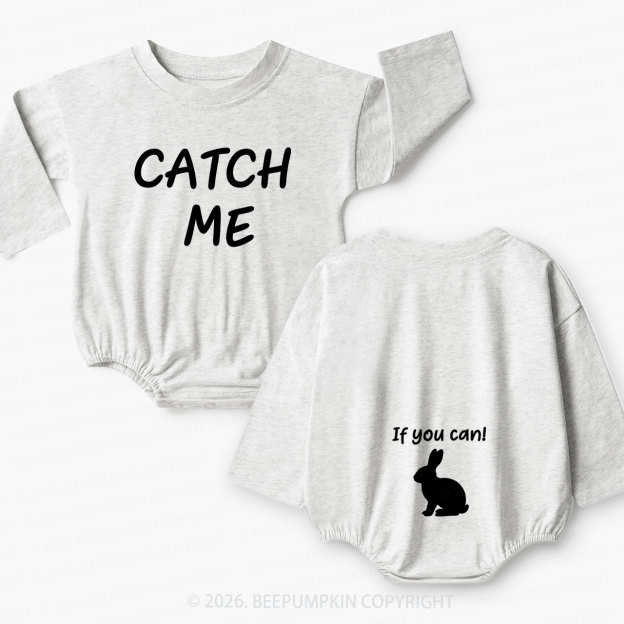 Rabbit Humor Catch Me, If You Can Baby Bubble Romper