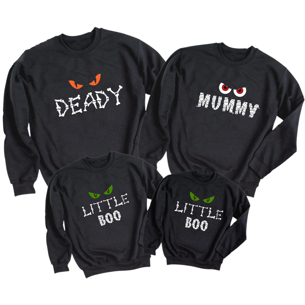 Halloween Funny Group Monsters Family Matching Sweatshirt