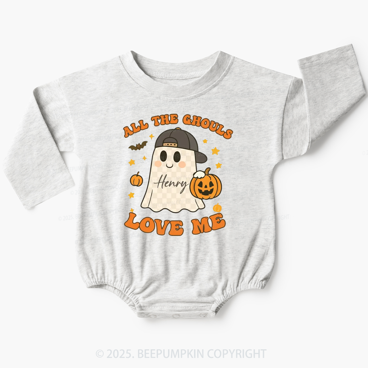 All The Ghouls Love Me Baby Bubble Romper Beepumpkin