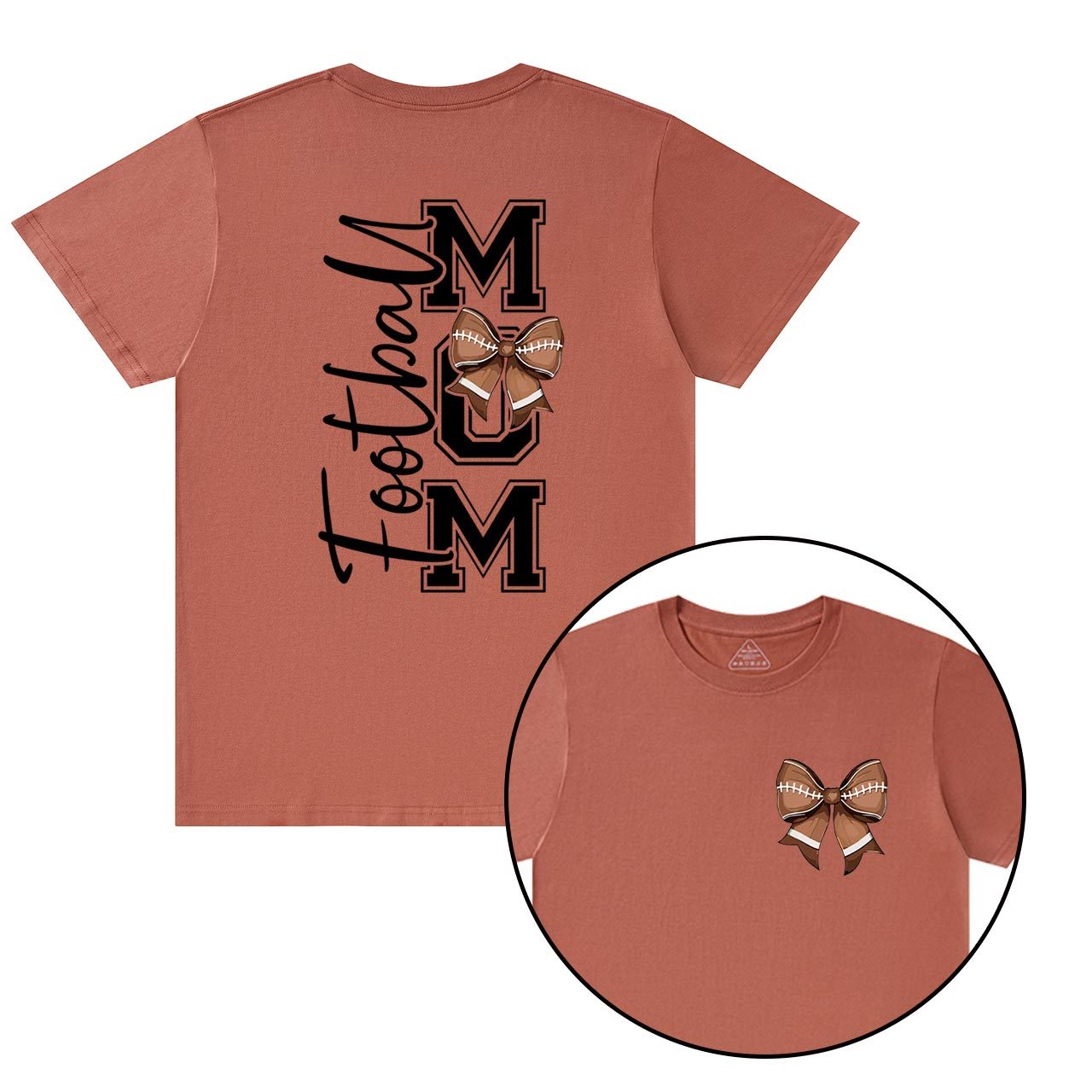 Love, Bows & Football Mama T-Shirts Beepumpkin