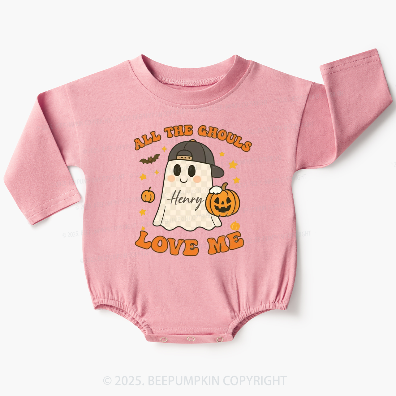 All The Ghouls Love Me Baby Bubble Romper Beepumpkin