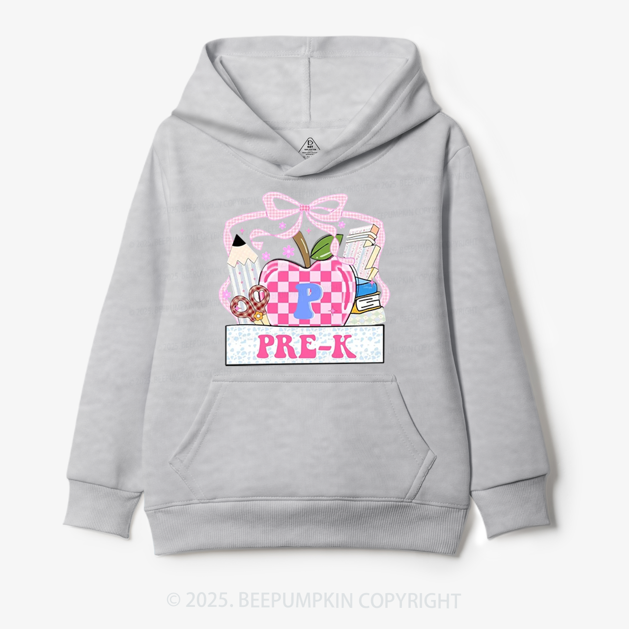 Personalized Checkered Apple Days Kid's Hoodies Beepumpkin
