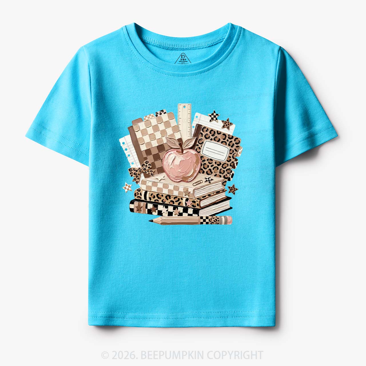 Checkered & Cheetah Back To School Toddler&Kid's Tees
