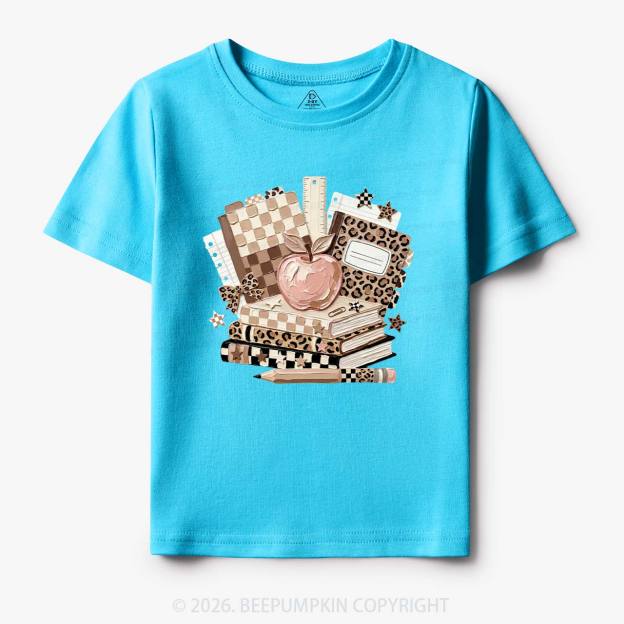 Checkered & Cheetah Back To School Toddler&Kid's Tees