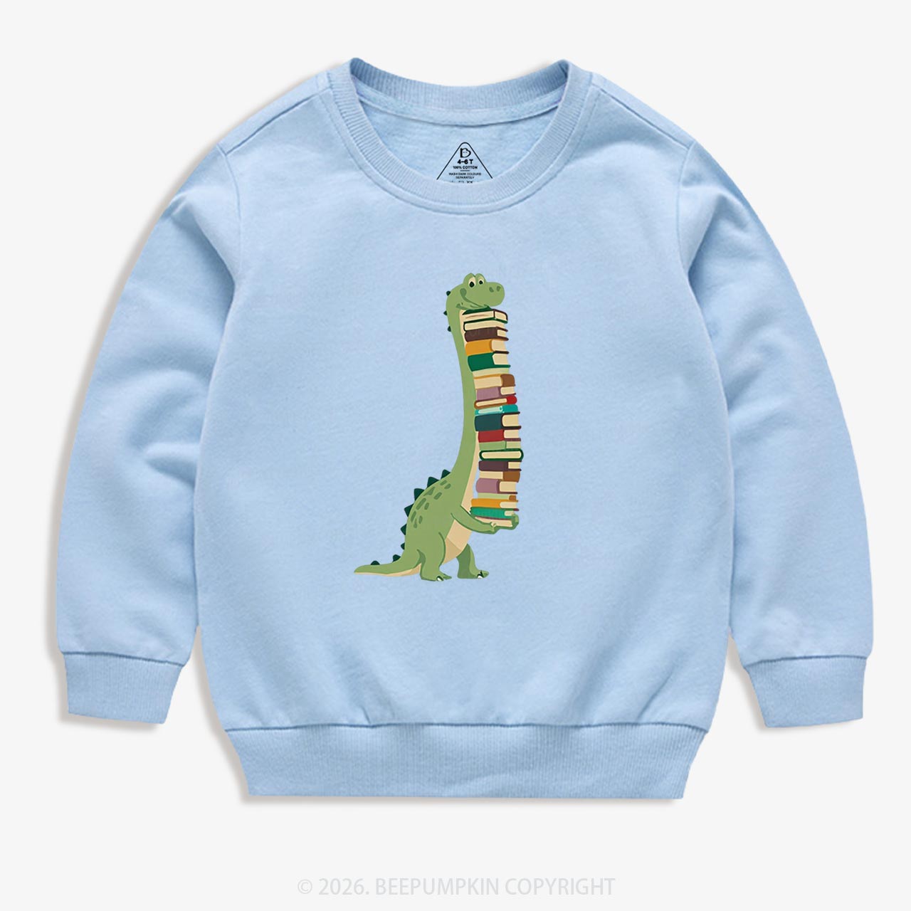Cute Dinosaur Book Lover Kid's Sweatshirt
