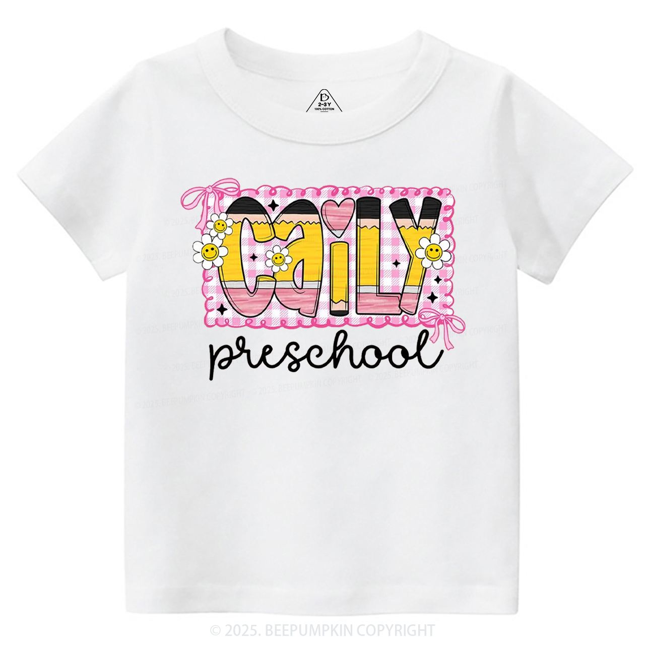 Personalized Graffiti Pencil Name Toddler&Kid's Tees Beepumpkin