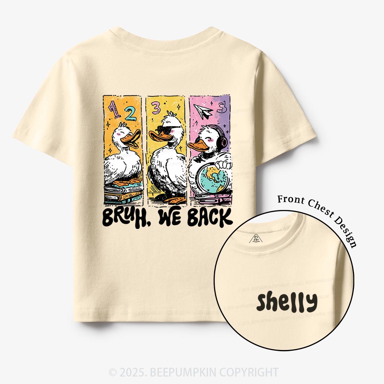 Personalized Bruh, We Back Kindergarten Toddler&Kid's Tees Beepumpkin