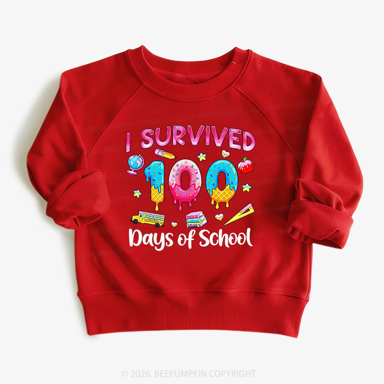 Sweet Survivor 100 Days Of School Toddler&Kid's Sweatshirt