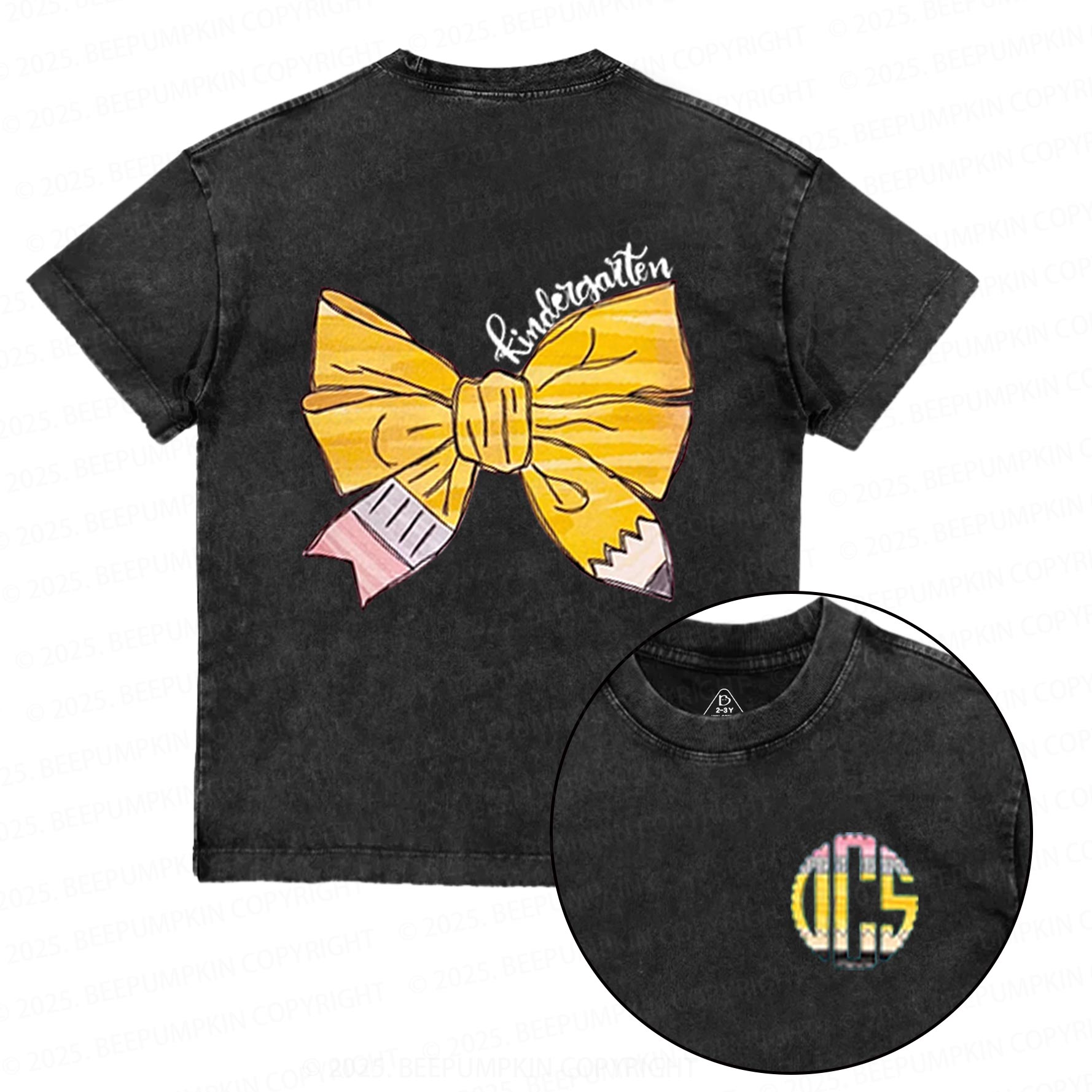 Personalization Girl's Coquette Toddler&Kids Washed Tees