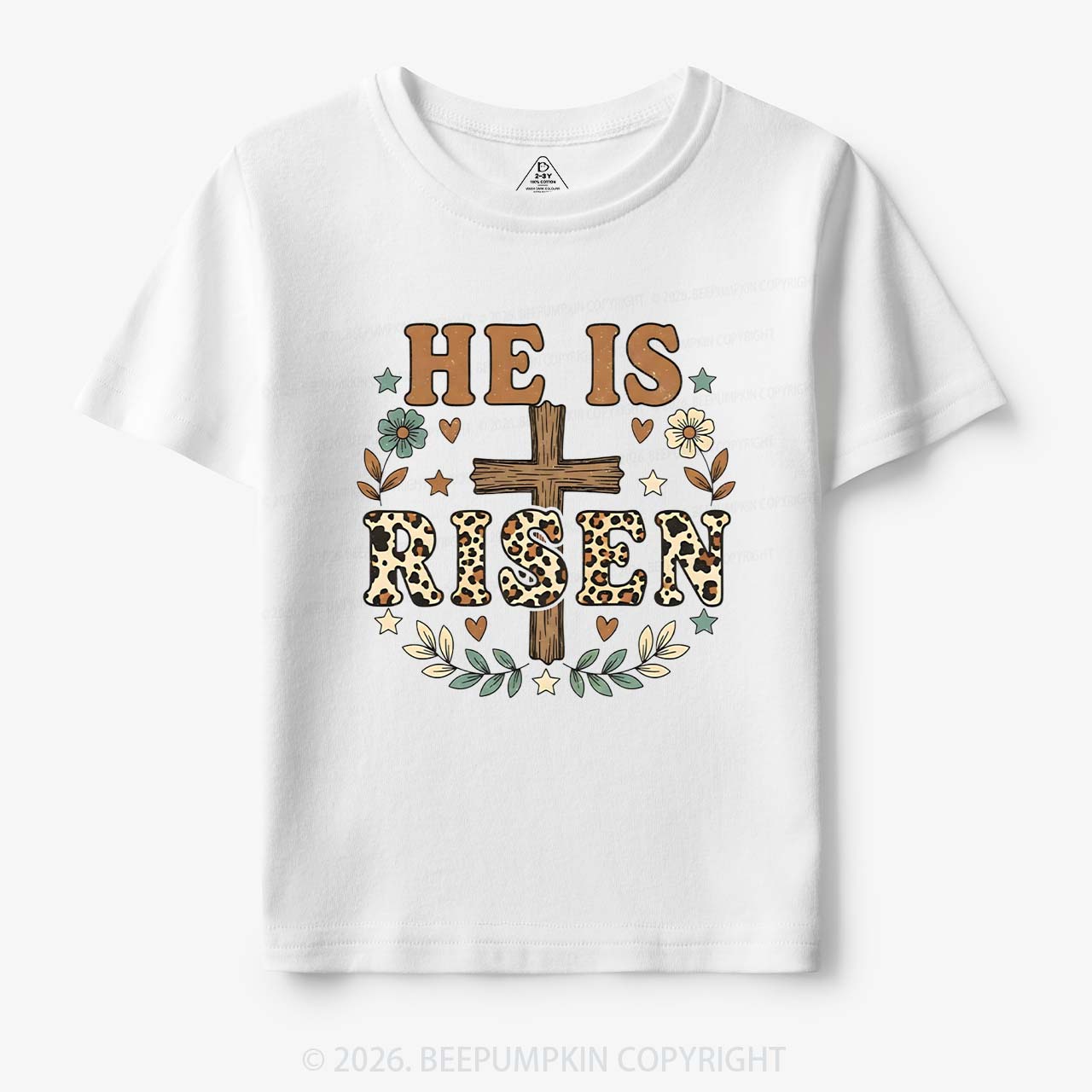 Wild Faith Leopard Cross Toddler&Kids Tees