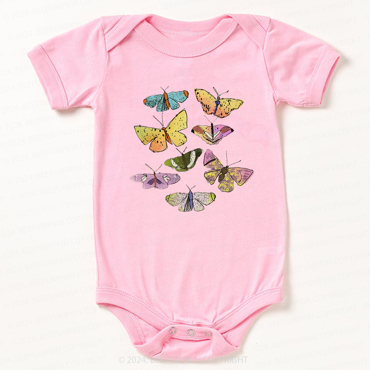 Colorful Butterflies Bodysuit For Baby 