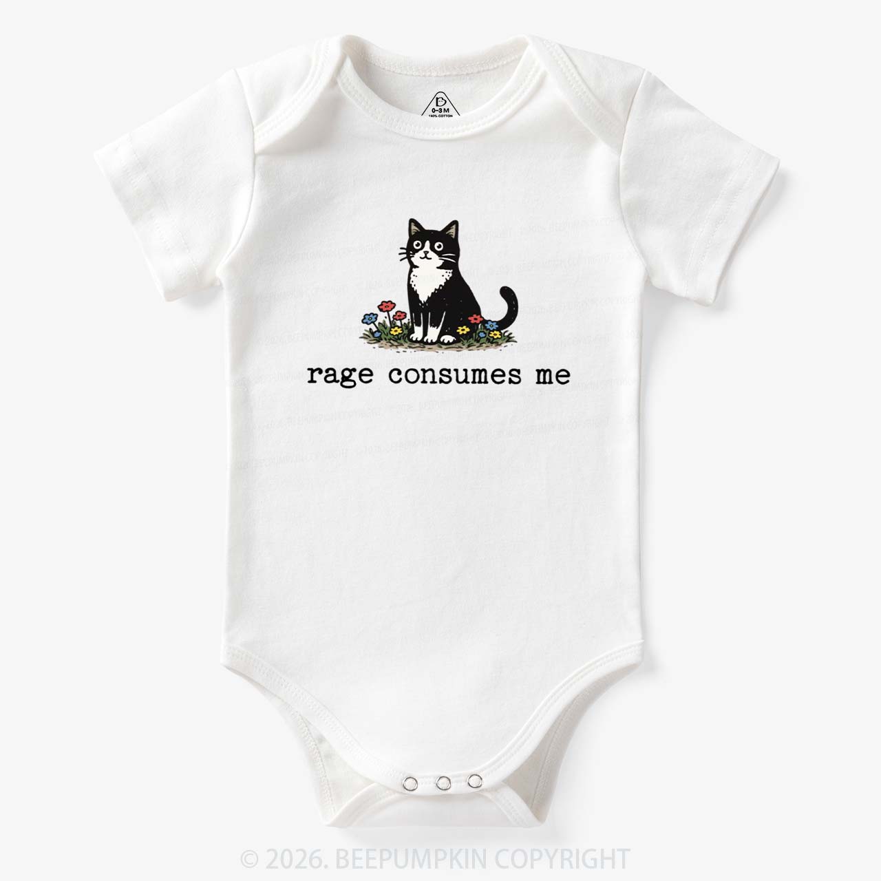 Funny Cat Rage Consumes Me Bodysuit