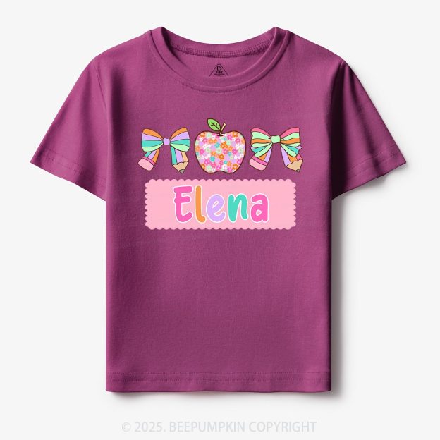 Personalized Pretty Name Toddler&Kid's Tees Beepumpkin
