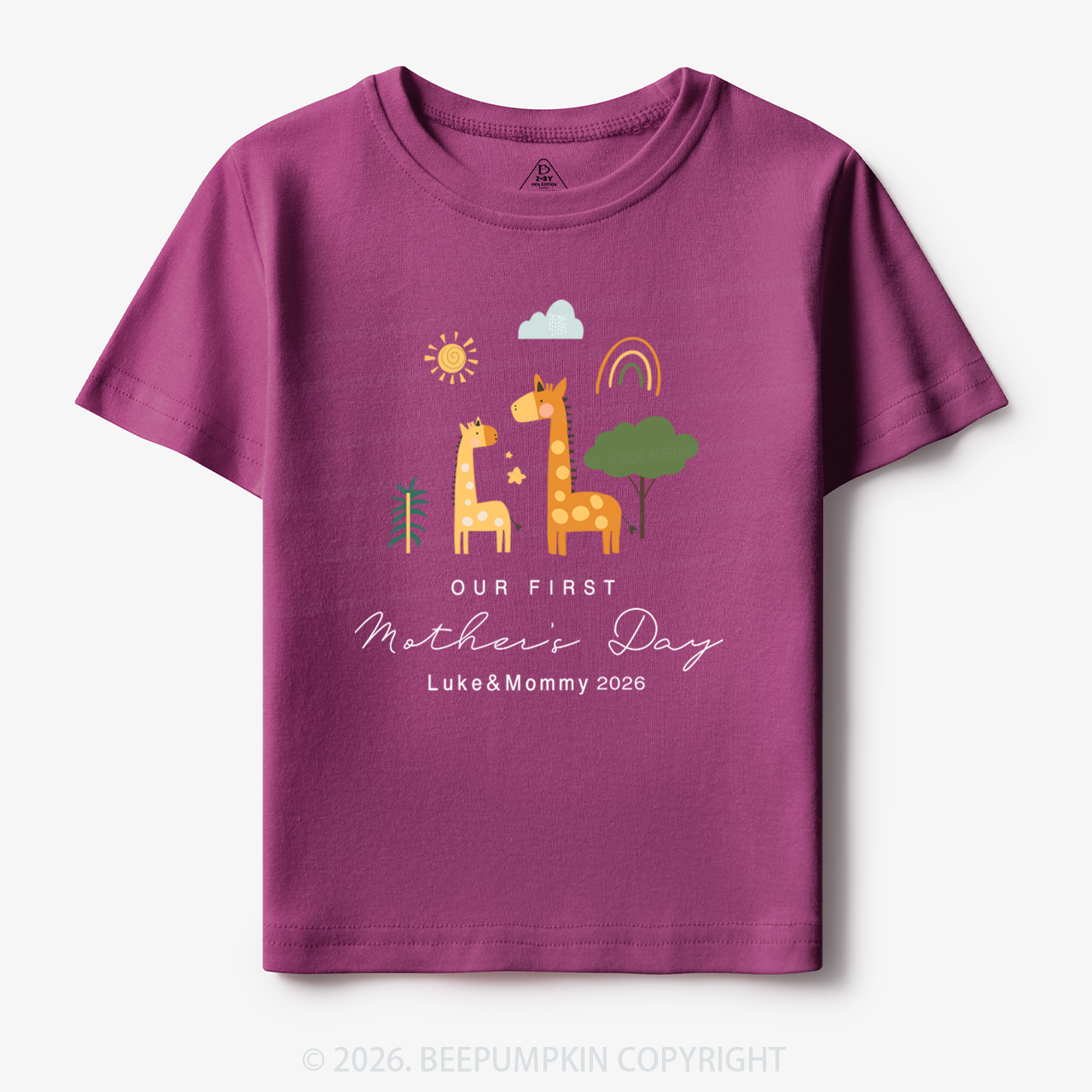 Personalized First Mother's Day Toddler&Kid's Tees Beepumpkin