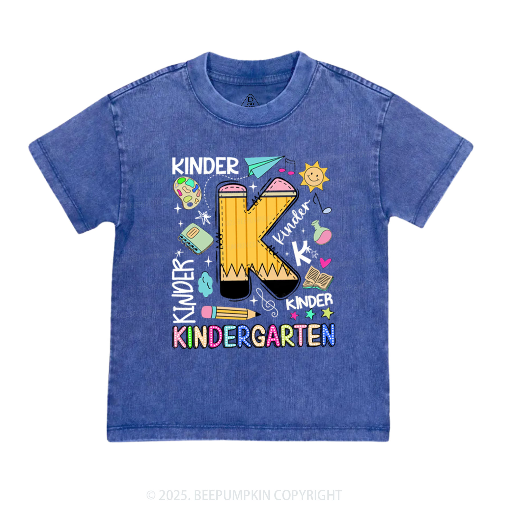 Personalized Pencil & Play Toddler&Kids Washed Tees