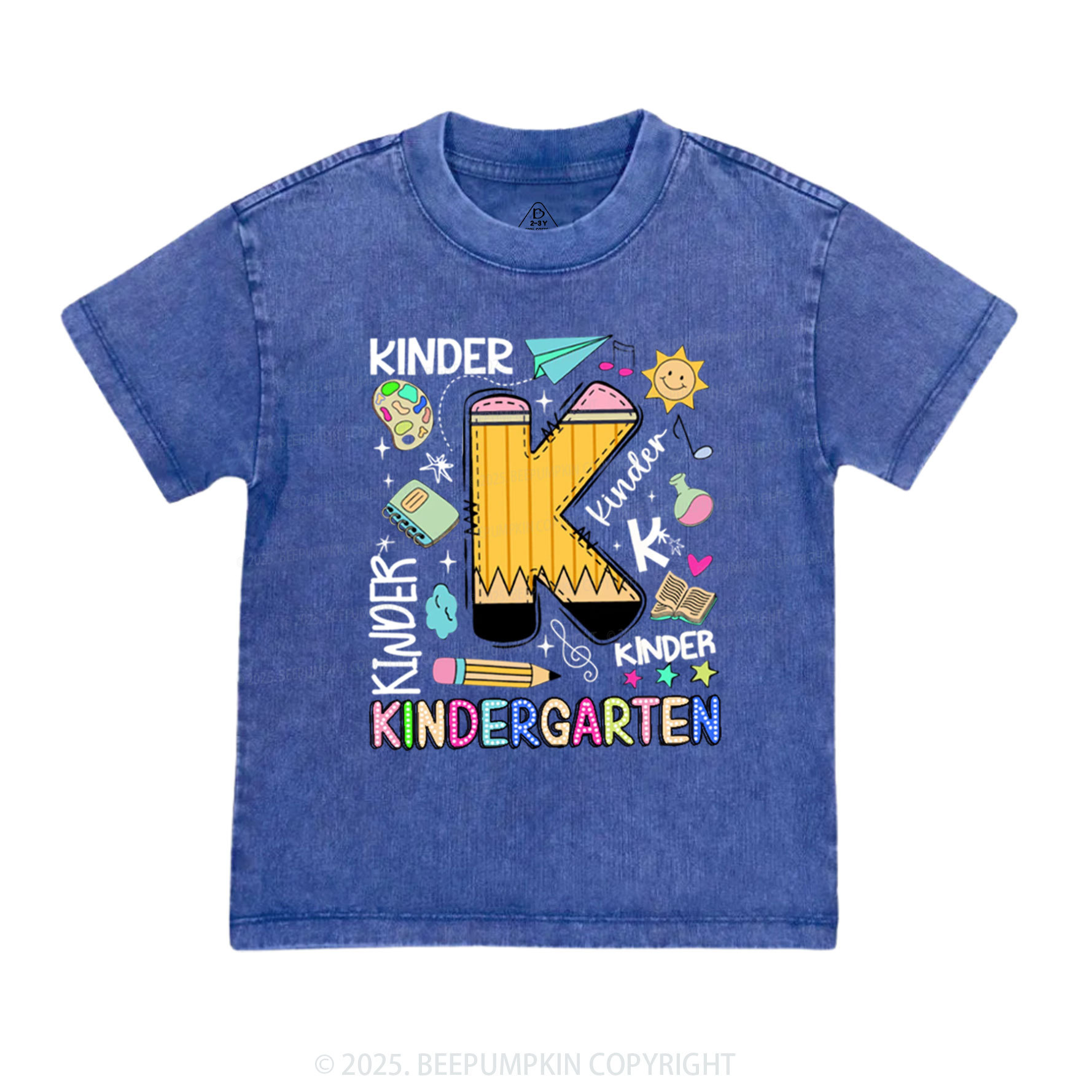 Personalized Pencil & Play Toddler&Kids Washed Tees