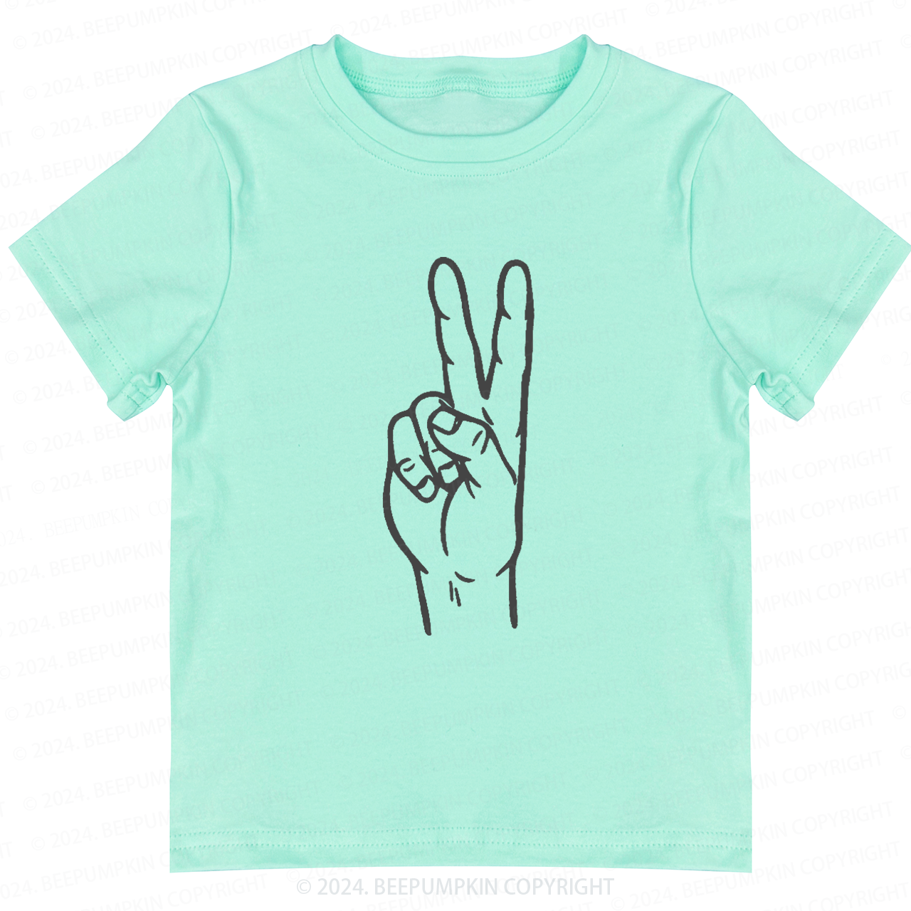 Peace Sign Two Birthday Toddler&Kids Tees 