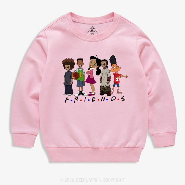 Black Cartoon Characters Kid's Sweatshirt