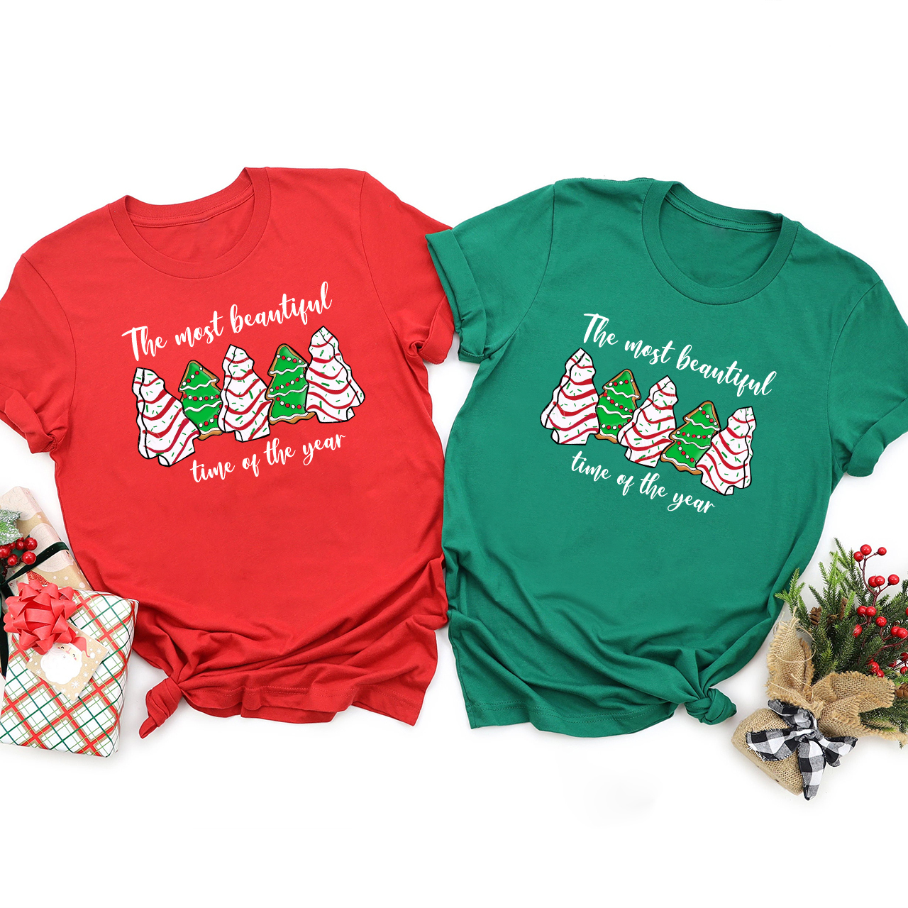 Cake Tree Christmas Family Matching Shirt