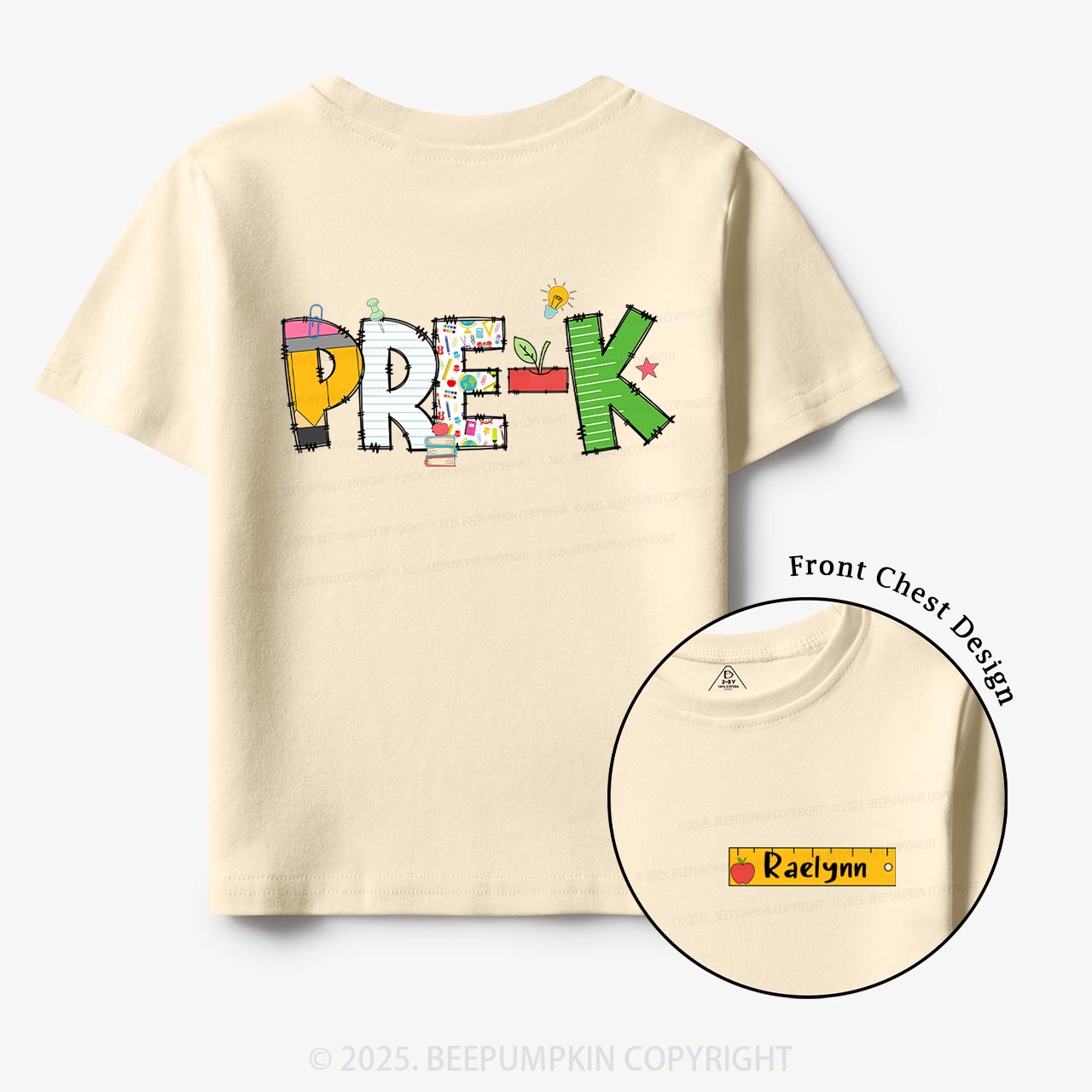 Personalized Letter Grade Toddler&Kid's Tees Beepumpkin