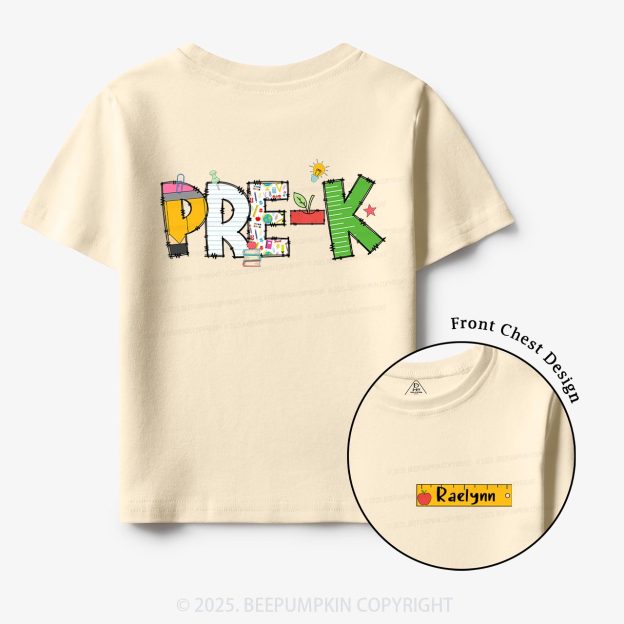 Personalized Letter Grade Toddler&Kid's Tees Beepumpkin
