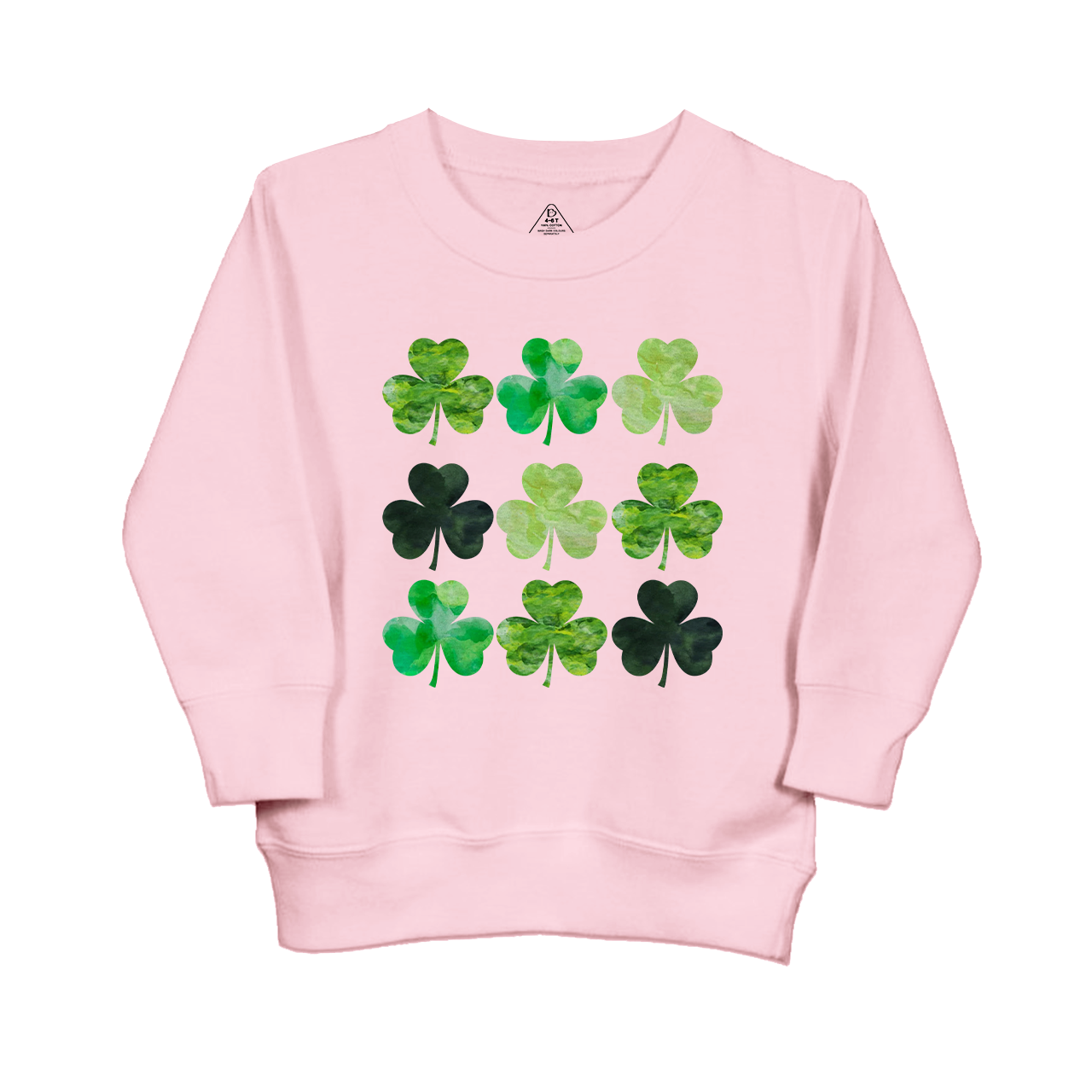 Watercolor Clovers St.Patricks Day Kids Sweatshirt