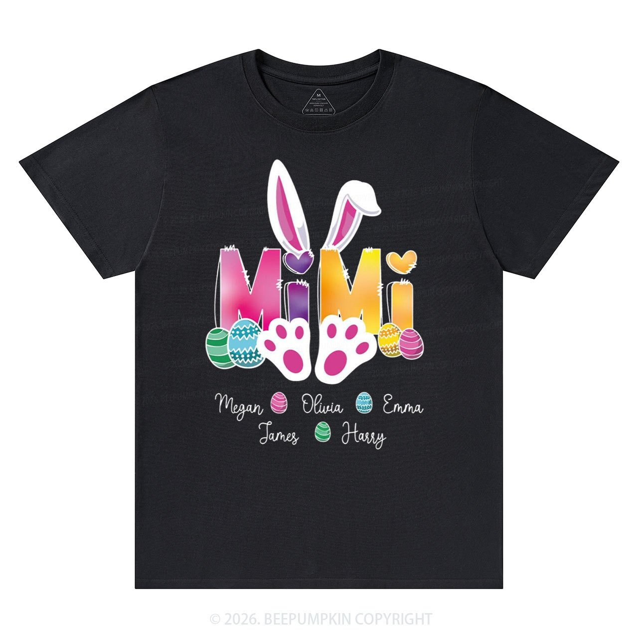 Personalized Spring Easter Bunnies Mimi T-Shirts