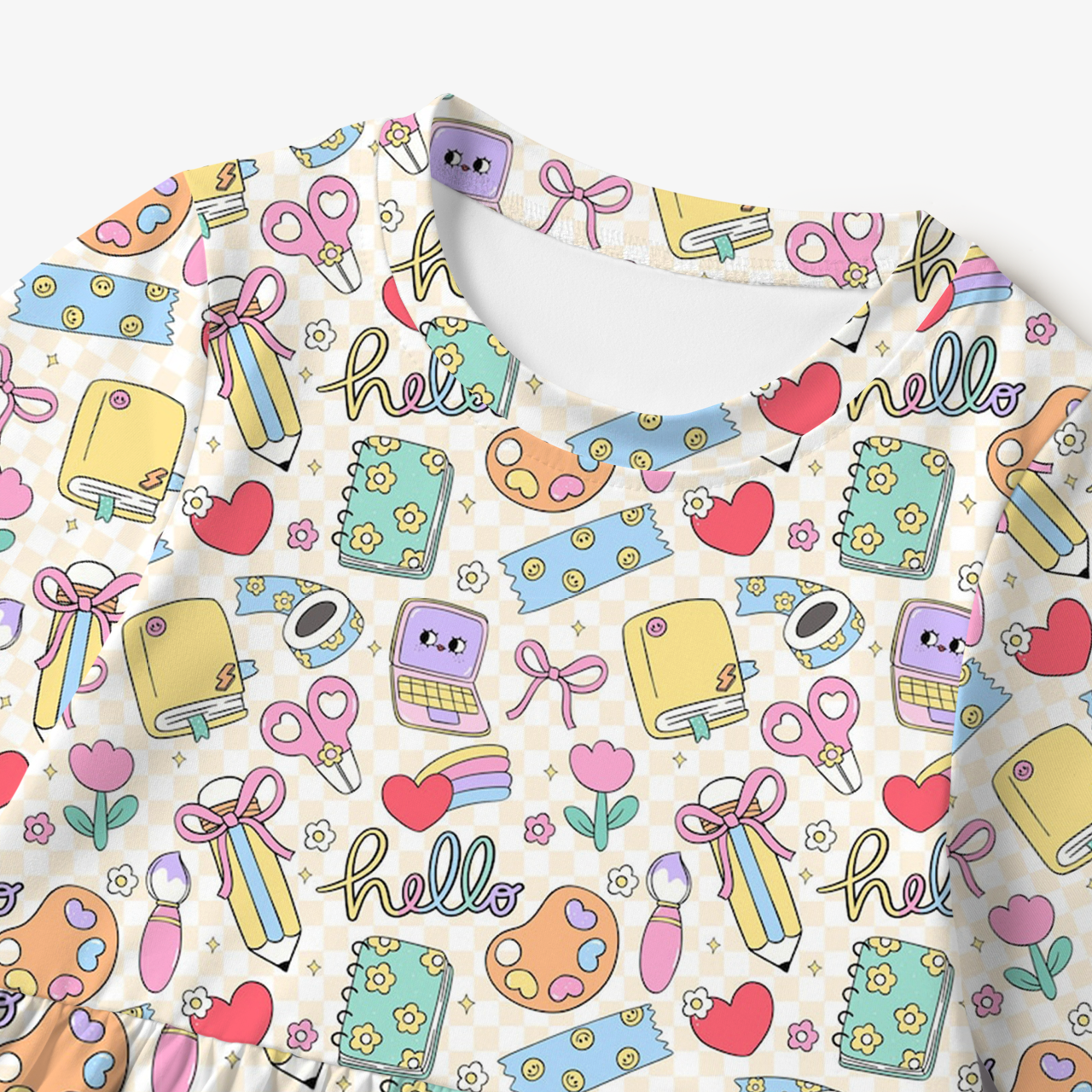 Hello, School All Over Print Kids Dress