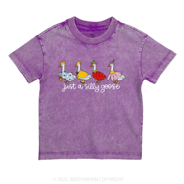 Just A Silly Goose Toddler&Kids Washed Tees 7