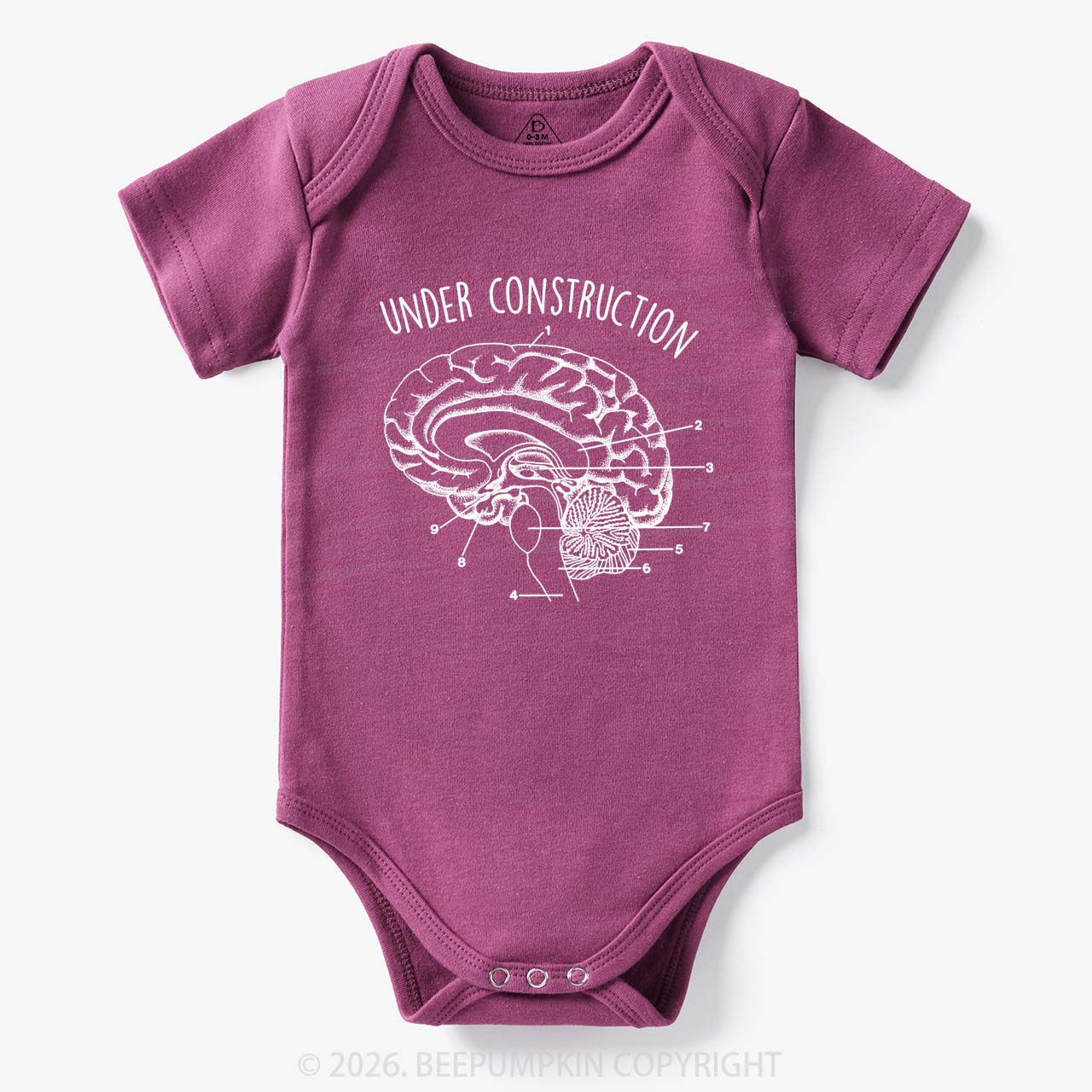Under Construction Brain Diagram Bodysuit