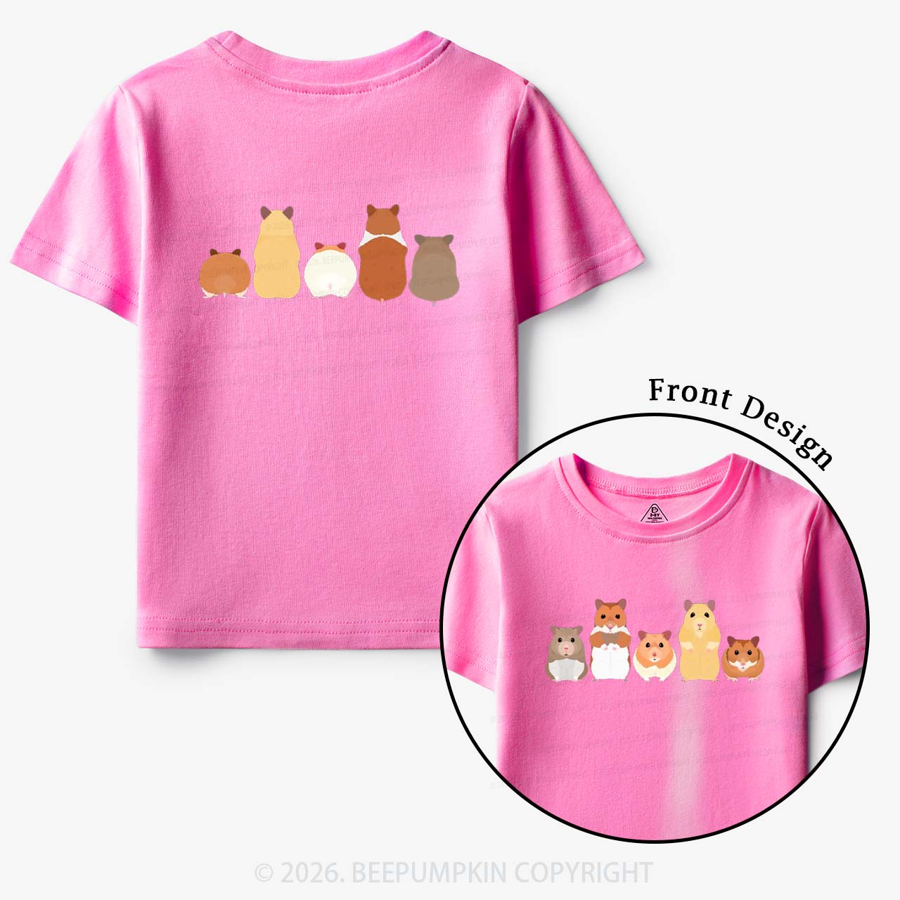 Cute Pet Hamsters Funny Toddler&Kid's Tees