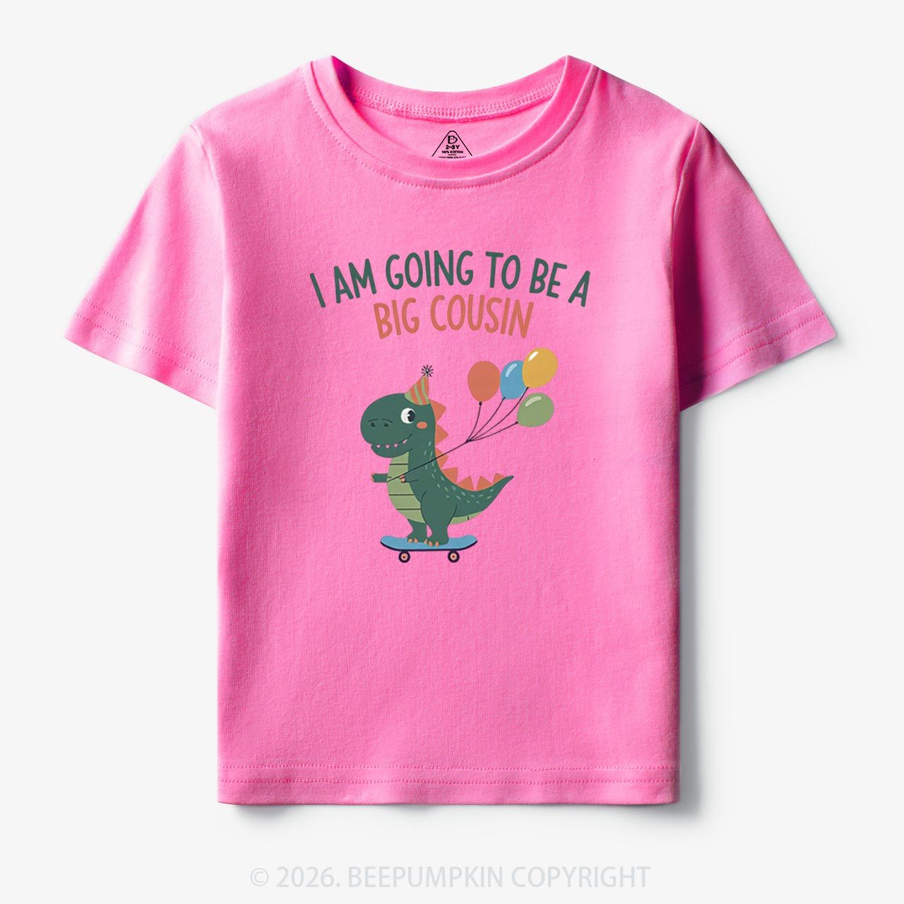 I'm Going To Be A Big Cousin Dinosaur Toddler&Kid's Tees
