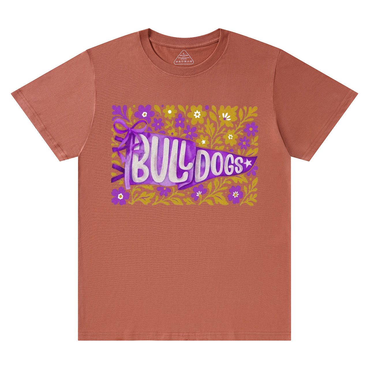 Personalized Team Mascot Watercolor Pennant Flower T-Shirts Beepumpkin