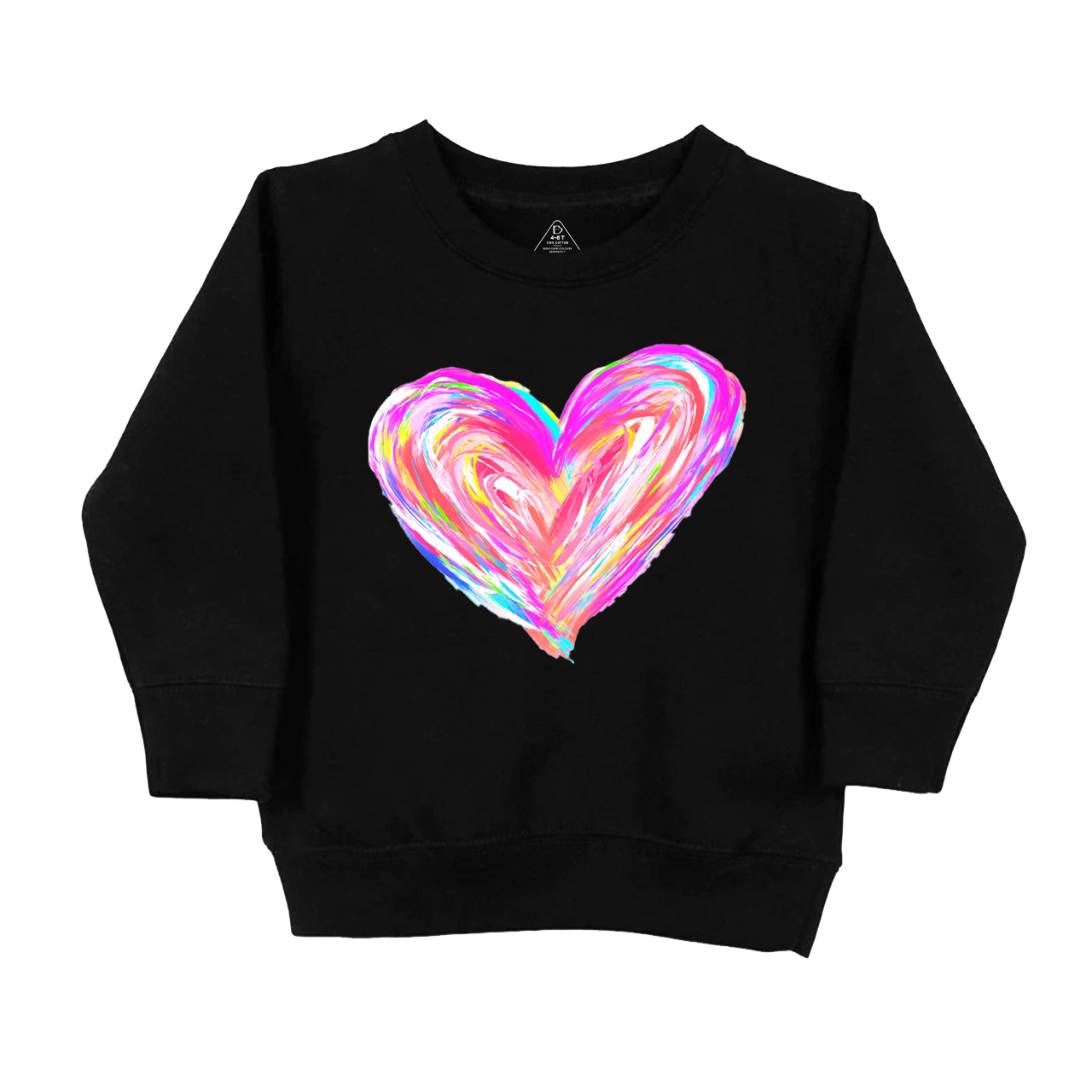 Rainbow Heart Valentines Kids Sweatshirt