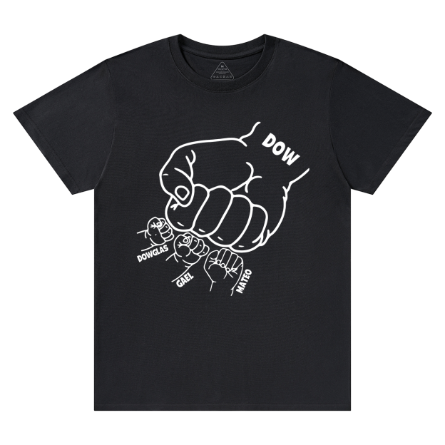 Personalized Dad Raised Fist Hand Dad and me Gift Shirt