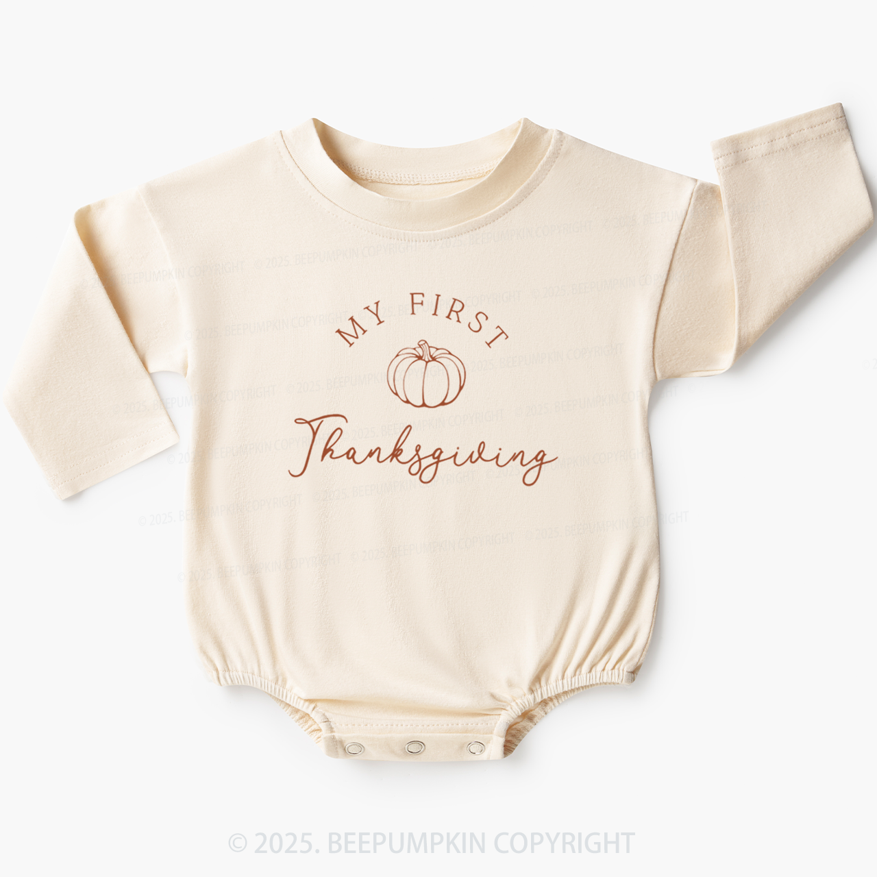 First Thanksgiving Bubble Romper Beepumpkin